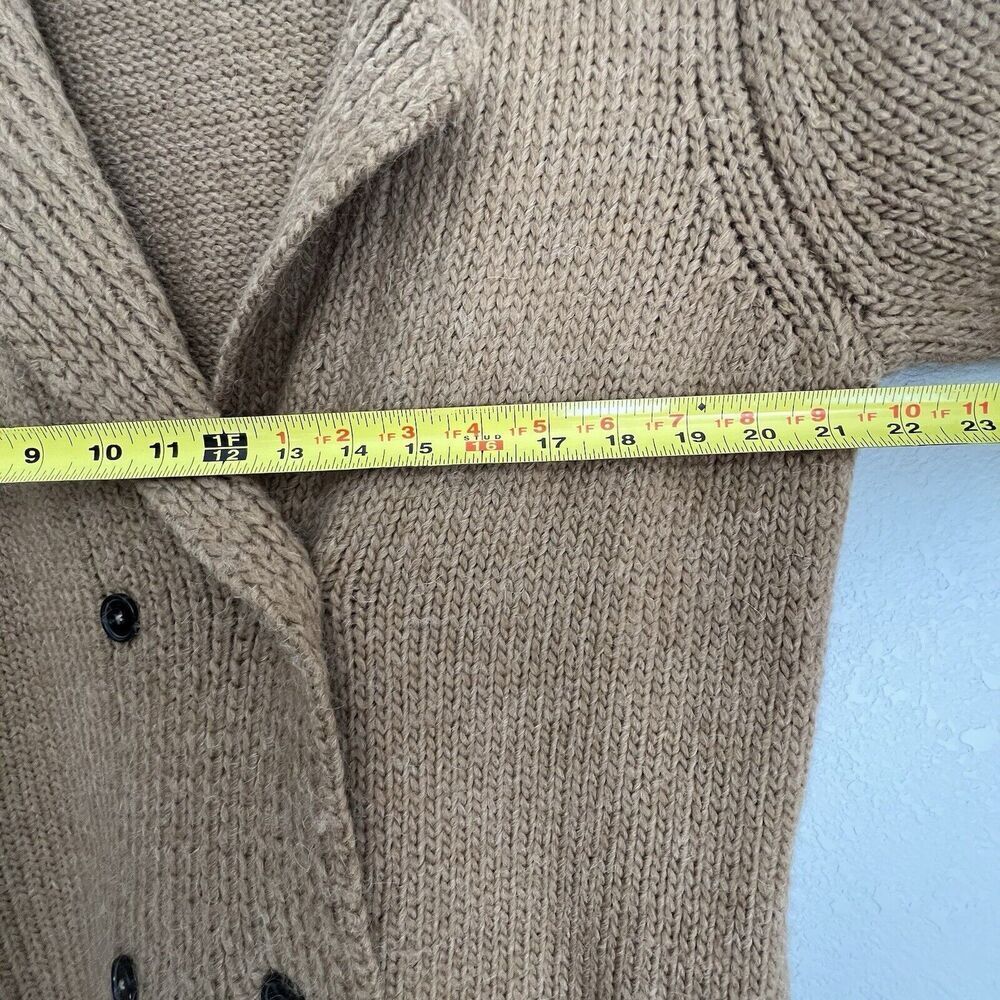 Tory Burch Long Sleeve Belted Coat Cardigan Wool Alpaca Size XL Brown - Picture 9 of 9